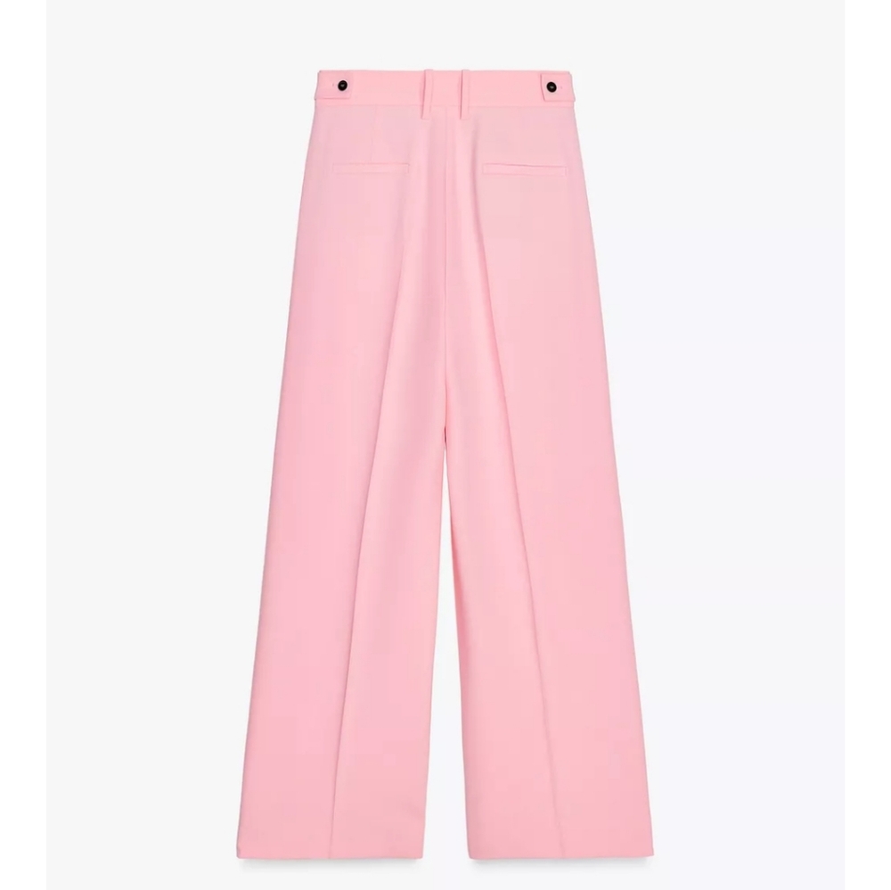 Zara Wide Leg Pants Pastel Pink Size M L XL - Picture 10 of 13